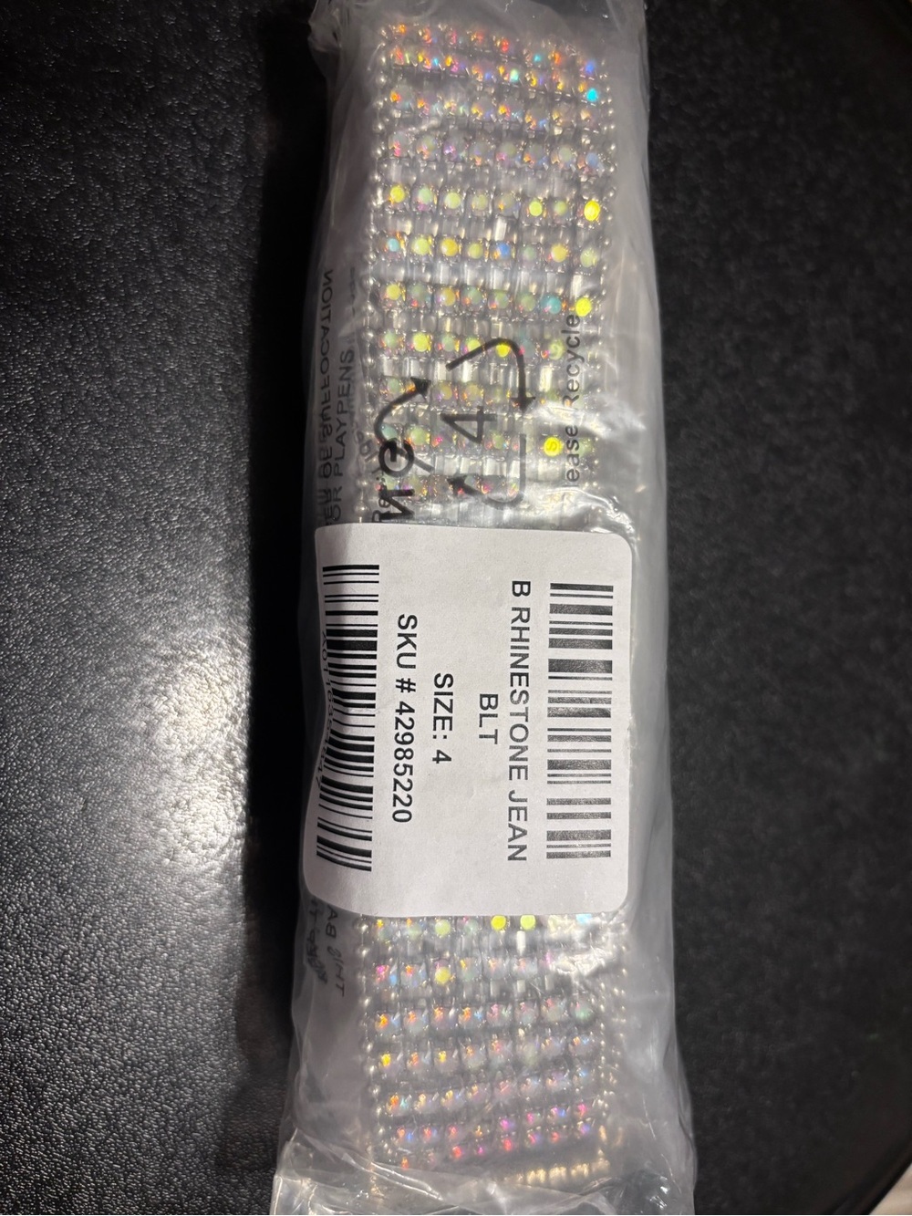 torrid Iridescent Multi-Row Rhinestone Belt - Pink/Gold/Silver - Picture 5 of 14